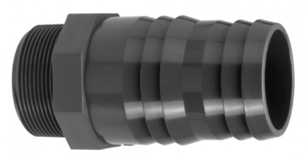 VR357013000 PVC PN10 slangpilaar (draad) 1/4""x